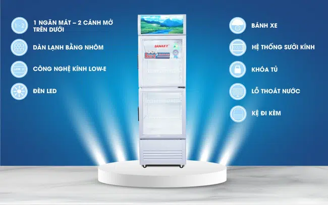 Các tính năng nổi bật của tủ mát Sanaky VH-408WL dung tích 340 lít