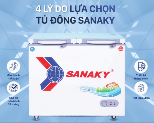 4 lý do lựa chọn sử dụng tủ đông Sanaky 195 lít VH-2599W2KD