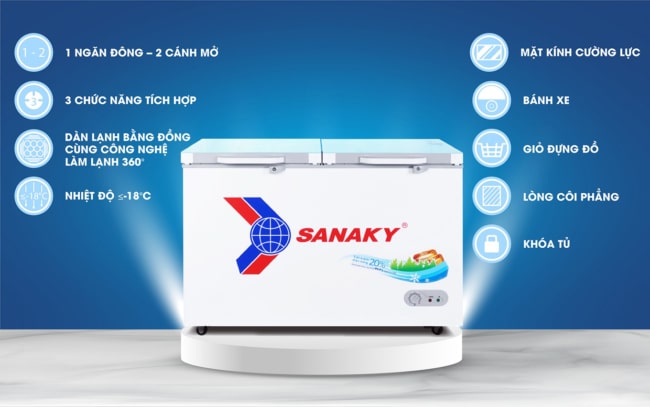 Các tính năng nổi bật của tủ đông Sanaky 305 lít VH 4099A2KD