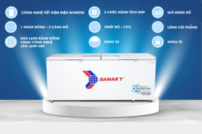 Thông số chính của tủ đông Sanaky VH-8699HY3
