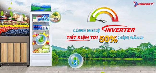 Tủ mát Sanaky VH-2588K3 200 lít công nghệ Smart inverter tiết kiệm điện năng