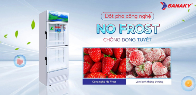 Tủ mát Sanaky 200 lít VH-2588KW3 có công nghệ No Frost không đọng tuyết