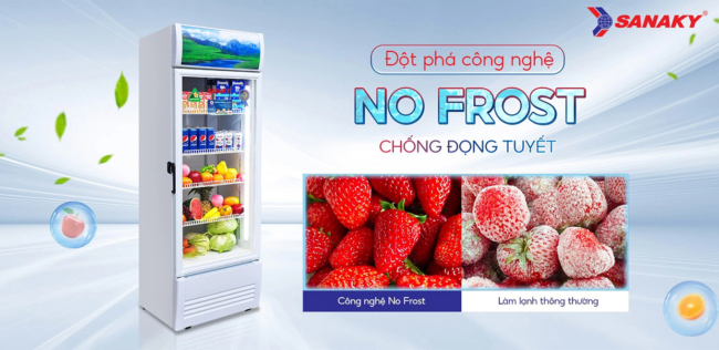 Tủ mát Sanaky VH-3088K3 với công nghệ No Frost không đóng tuyết