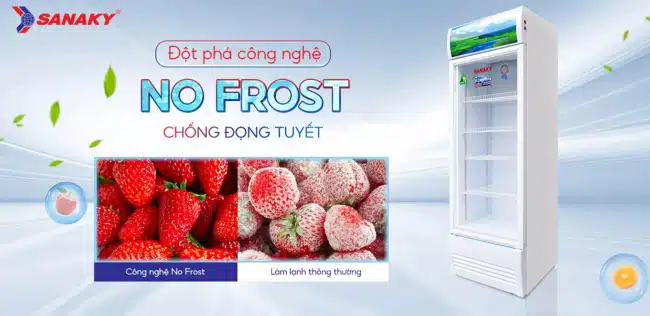 Tủ mát Sanaky inverter 350 lít VH-4099K3 đột phá công nghệ No Frost không đọng tuyết