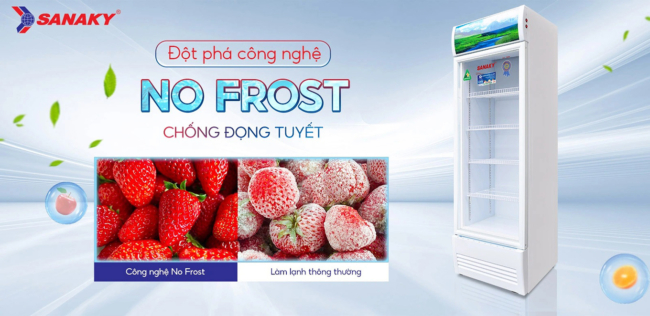 Tủ mát Sanaky VH-4588K3 có công nghệ No Frost không đóng tuyết