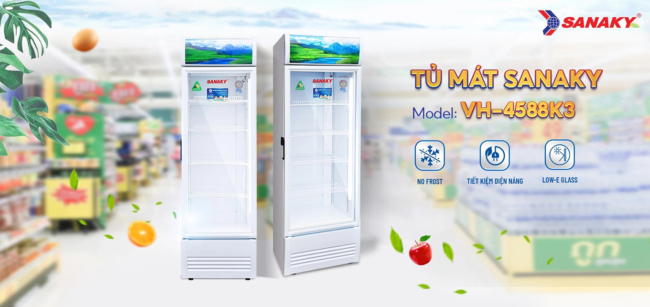 Tủ mát Sanaky VH-4588K3 với thiết kế hiện đại mới