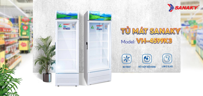 Tủ mát Sanaky inverter VH-4599K3 có thiết kế sang trọng thế hệ mới