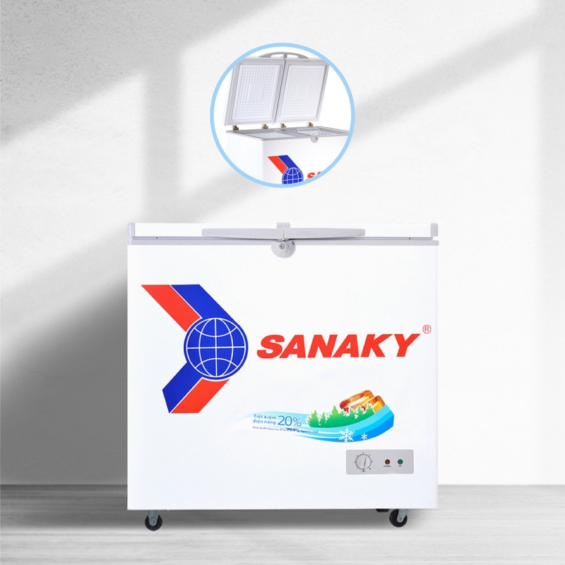 Tủ đông Sanaky VH-2299A1 với thiết kế hai cánh mở