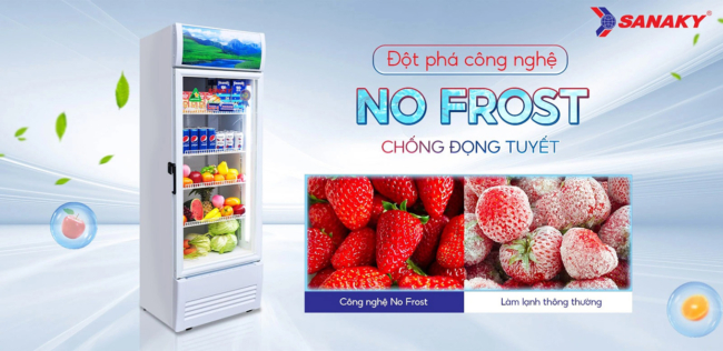 Tủ mát Sanaky 200 lít VH-2599K công nghệ No Frost chống đọng tuyết