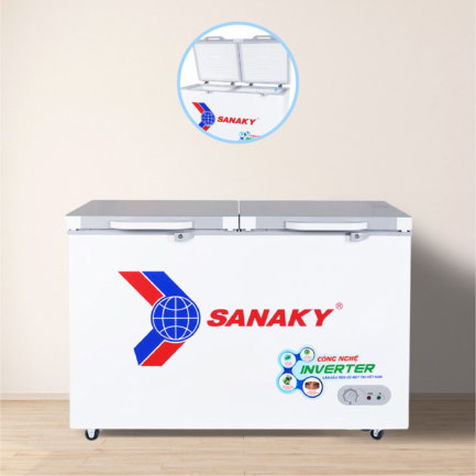Tủ đông Sanaky VH-2599A4K với thiết kế 1 ngăn 2 cánh mở