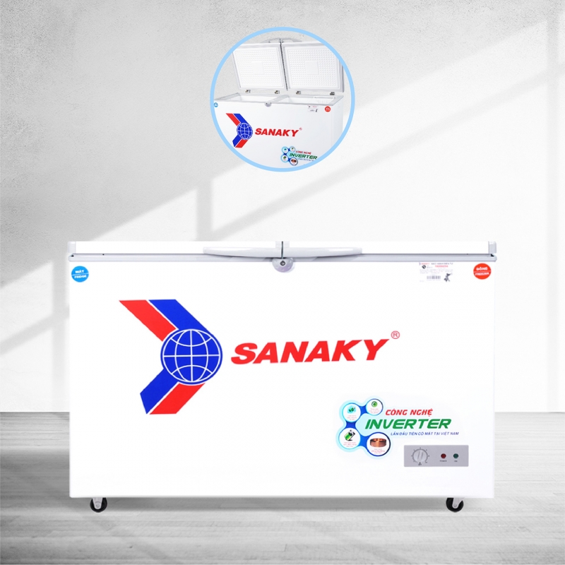 Tủ đông Sanaky VH-3699W3 Thiết kế 2 cánh mở tiện lợi