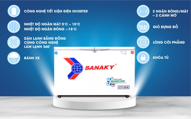 Các tính năng nổi bật của tủ đông Sanaky VH-3699W3