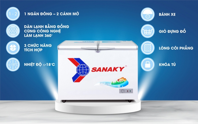 Một số tính năng nổi bật cuả tủ đông Sanaky 305 lít VH-4099A1