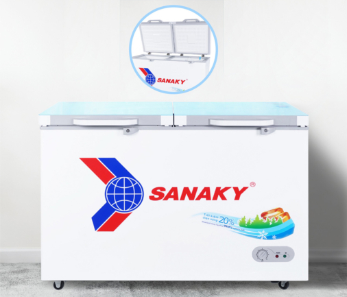 Tủ đông Sanaky VH-4099A2KD có thiết kế 1 ngăn đông 2 cánh mở.