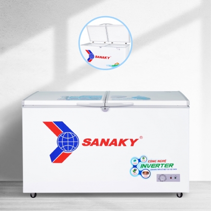 Tủ đông Sanaky VH-4099A3 có thiết kế 2 cánh mở vali tiện lợi