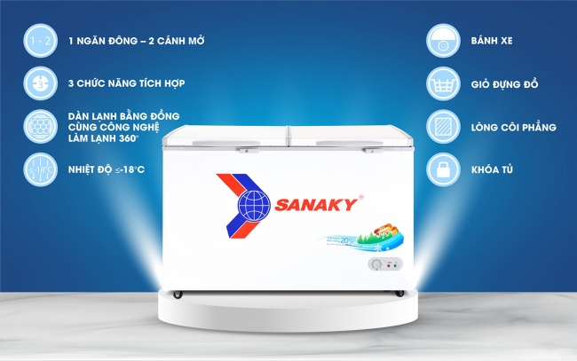 Một số tính năng nổi bật của tủ đông Sanaky VH-5699HY