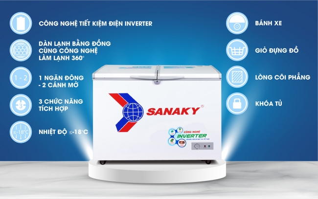 Các tính năng nổi bật của tủ đông Sanaky VH-2899A3