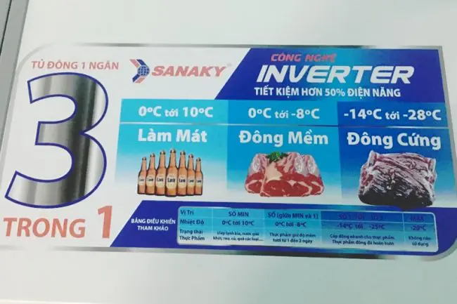 Tủ đông Sanaky VH-8699HY3 761 lít inverter 1 ngăn với 3 chế độ làm lạnh (Hình ảnh minh họa có thể thay đổi)