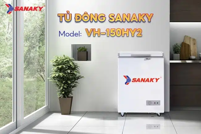 Tủ đông Sanaky VH-150HY2 100 lít với thiết kế công nghệ mới