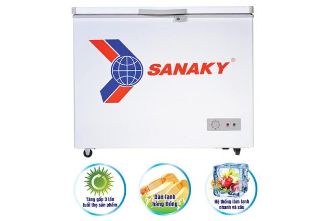 Tủ đông Sanaky VH-2299HY2 dàn lạnh bằng đồng làm lạnh nhanh