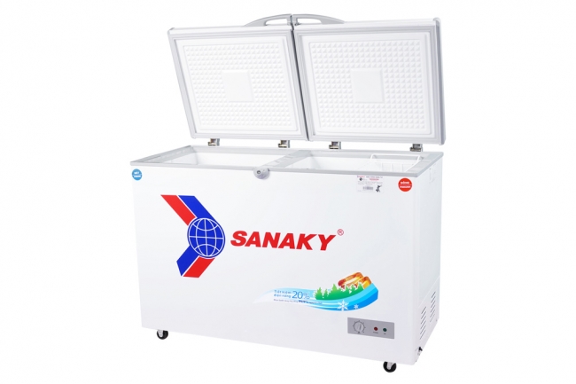 Tủ đông Sanaky VH-4099W1 có thiết kế 2 ngăn đông mát 2 cánh mở