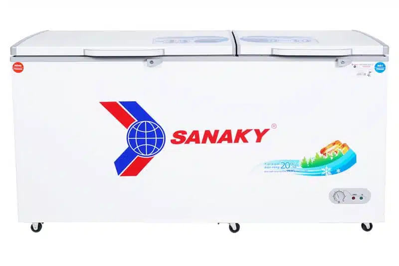 Tủ đông Sanaky VH-6699W1 dung tích 485 lít 2 ngăn đông mát