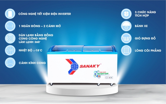 Một số tính năng nổi bật của tủ đông Sanaky VH-6899K3