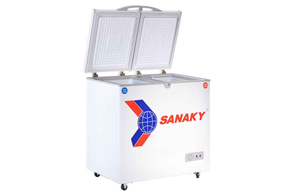Tủ đông Sanaky 165 lít VH-225W2 hai ngăn đông + mát