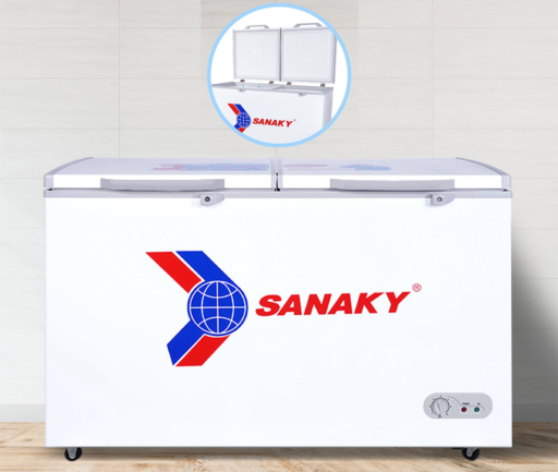 Tủ đông Sanaky VH-568HY2 với thiết kế 1 ngăn đông 2 cánh dỡ