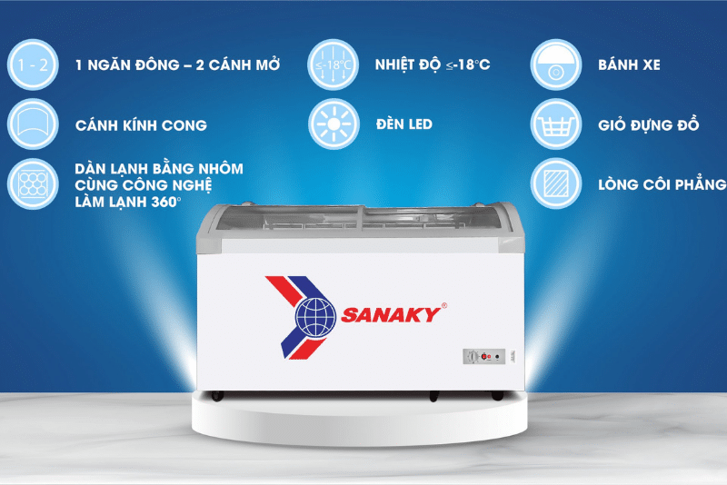 Một số tính năng nổi bật của tủ đông Sanaky VH-888KA dung tích 500 lít