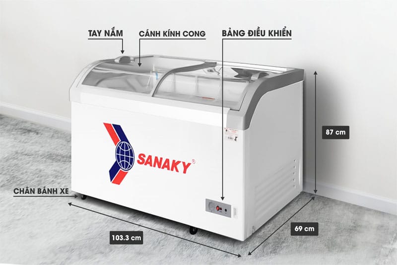 tủ đông siêu thị Sanaky VH-382KB