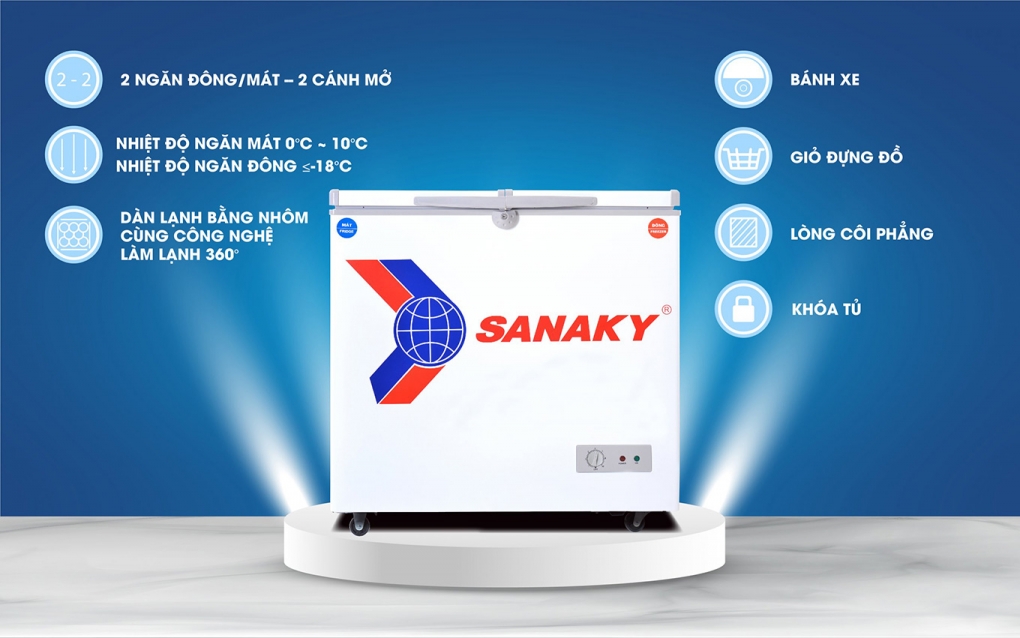 Một số tính năng nổi bật của tủ đông Sanaky VH-255W2