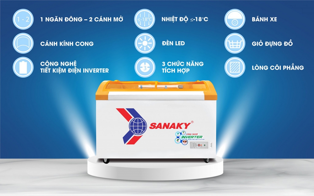 Một số tính năng nổi bật của tủ đông Sanaky VH-4899K3B
