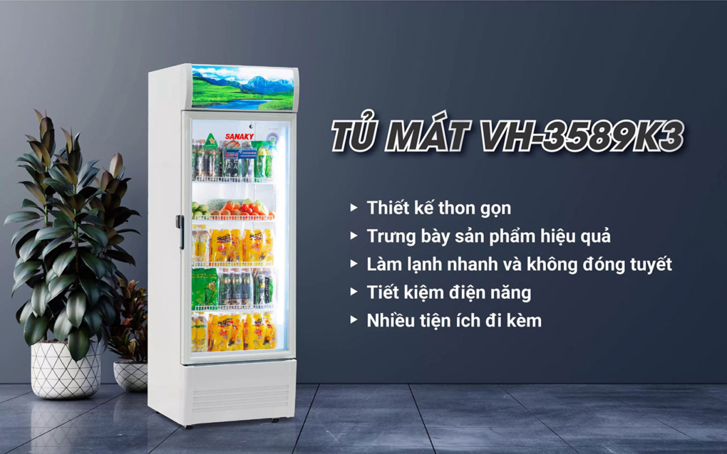 Tính năng nổi bật của tủ mát Sanaky 305 lít VH-3589K3 dàn lạnh ống đồng