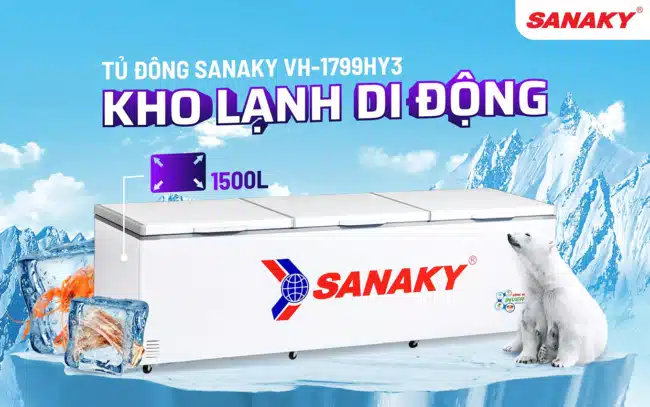 VH 1799HY3 được ví như 1 kho lạnh di động với sức chứa lên đến 1500 lít